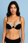 Noir Petal Double Padded Bra