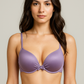 Plum Satin Double Padded Bra