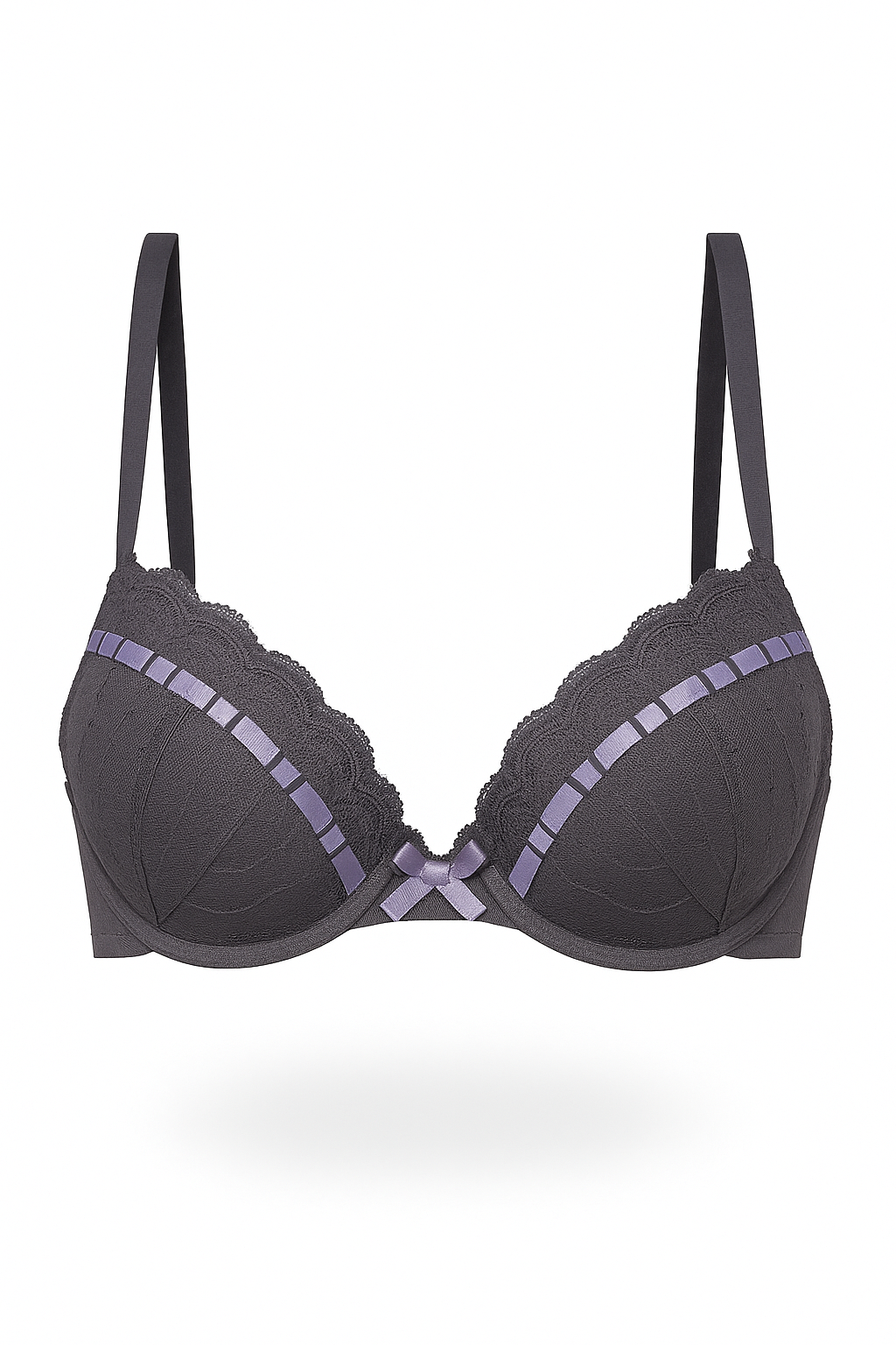 Charcoal Grace Double Padded Bra