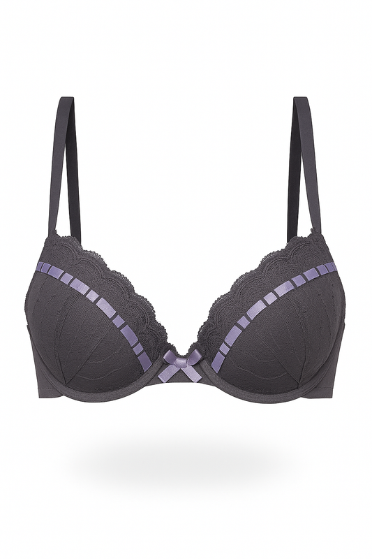 Charcoal Grace Double Padded Bra